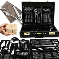 ZESTAW SZTUĆCÓW SZTUĆCE dla 12os WALIZKA KOMPLET 72el +ORGANIZER SZTUĆCE