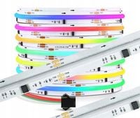 Taśma led COB RGBCCT 24V 840d 26W/m Magic Pixel Adresowalna WS2805 cyfrowa