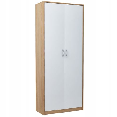 Regał Simple R5, zamykany, szafa, Dąb Sonoma/biały na Arena.pl