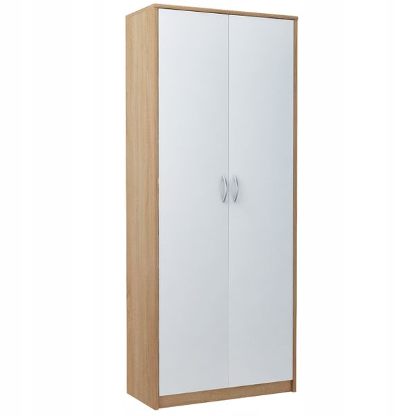 Regał Simple R5, zamykany, szafa, Dąb Sonoma/biały zdjęcie 2