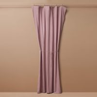 Lniana zasłona Merida w kolorze brudnego pudrowego różu 140x250