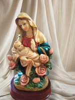 Z Dzieciątkiem 18,5 Cm Matka Boża Figura  Led