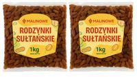 ZESTAW RODZYNKI SUŁTAŃSKIE 2x1kg RODZYNKA SUŁTAŃSKA JAKOŚĆ PREMIUM