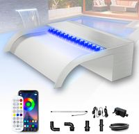 NIEKOMPLETNY Wodospad ze stali nierdzewnej 30cm LONGRUN LR-9630 Bluetooth