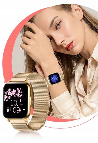 SMARTWATCH ZEGAREK DAMSKI POLSKIE MENU ROZMOWY CIŚNIENIE PULS SPORT ZDROWIE na Arena.pl