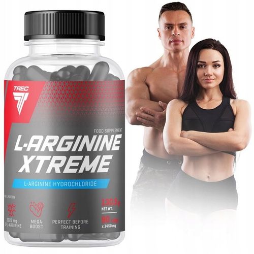 L-ARGININA TREC L-ARGININE XTREME 90 KAP BOOSTER PRZEDTRENINGOWY POMPA na Arena.pl