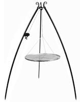 Grill na trójnogu z kołowrotkiem 200 cm, LARGO, ruszt, 80 cm | TYLETEGOTU