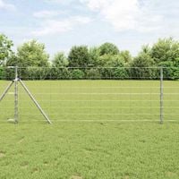 Ogrodzenie pastwiskowe Srebrny 25 x 0,8 m Stal galwanizowana
