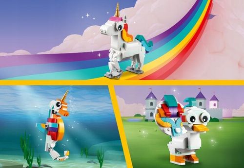 LEGO CREATOR 31140 Magiczny jednorożec 3w1 zestaw klocków dla dzieci +7 lat na Arena.pl