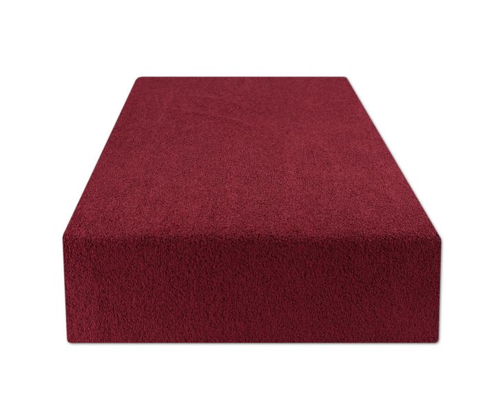 Prześcieradło Z Gumką 120X200 Frotte Burgund zdjęcie 2