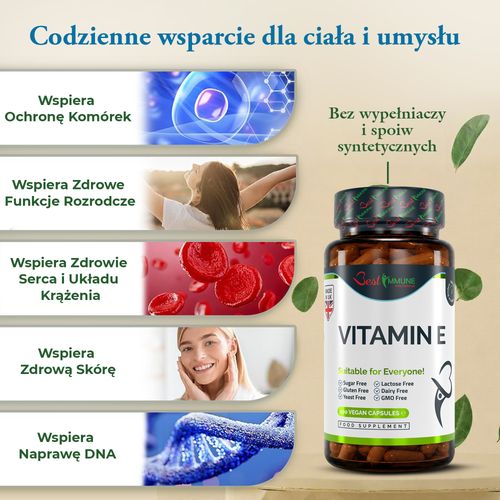 Witamina E 500IU Naturalna Ulepszona Formuła Biodostępna na Arena.pl