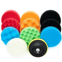 ZESTAW POLERSKI DO LAKIERU SAMOCHODU 125MM + GĄBKI FLOTER DYSK RZEP 12 EL.