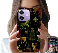 ETUI DO OPPO A40 / A40M - RENIFER, PŁATEK ŚNIEGU, CHOINKA + SZKŁO