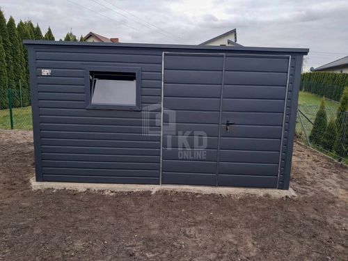 Schowek - domek ogrodowy 4x2m brama dwuskrzydłowa 2x okno TKD391 na Arena.pl