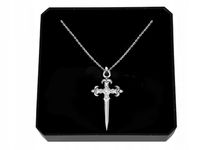 NASZYJNIK SREBRNY 925 - KRZYŻYK SZTYLET