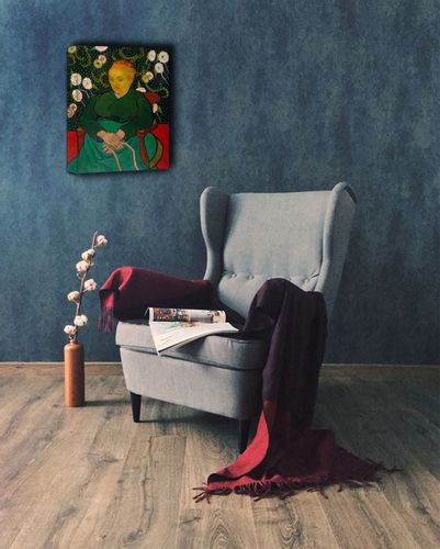 La Berceuse Woman Rocking a Cradle, Vincent van Gogh - obraz na płótnie 50x70 cm na Arena.pl