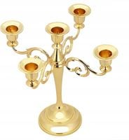 Europejski elegancki stojak na świecę z 5-łodygą Candelabras