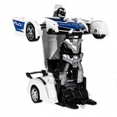 ROBOT ZDALNIE STEROWANY AUTO 2W1 RADIOWÓZ POLICJA PREZENT TRANSFORMACJA
