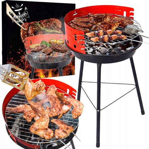 GRILL OGRODOWY TURYSTYCZNY PRZENOŚNY OKRĄGŁY WĘGLOWY KLASYCZNY KEMPINGOWY na Arena.pl