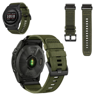 Pasek do Garmin Fenix 5X 6X 7X / Pro bransoleta nylon zielony QuickFit 26mm