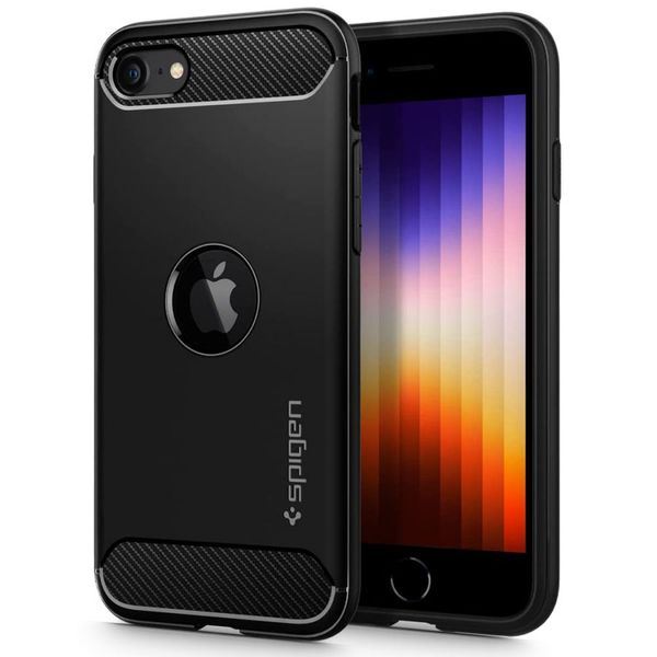 SPIGEN RUGGED ARMOR IPHONE SE 2020 / 2022 BLACK zdjęcie 1