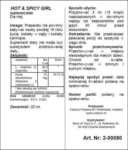 supl.diety hot spicy girl 20ml na Arena.pl