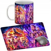 ZESTAW KUBEK + PODKŁADKA - AVENGERS IRON MAN - PREZENT WIELE WZORÓW + IMIĘ