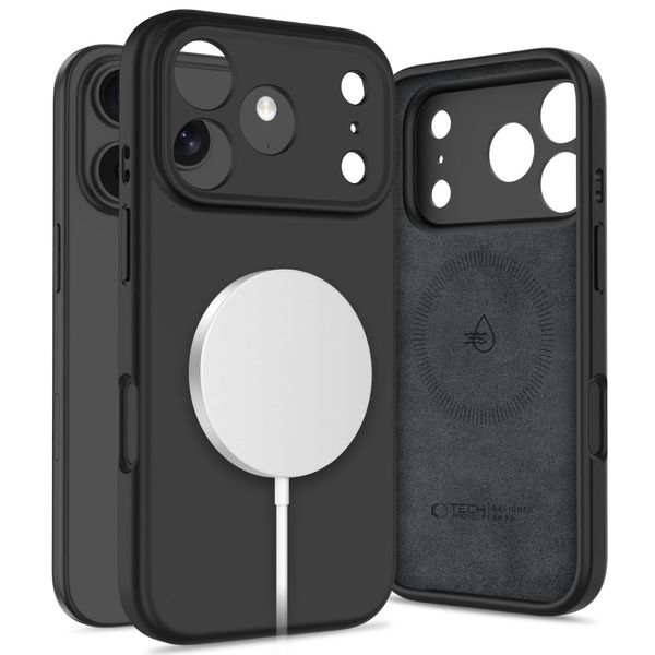Etui Tech-Protect Silicone MagSafe do Apple iPhone 17 Pro Czarne zdjęcie 1