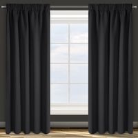 Zasłona gotowa na taśmie PARISA 135x270 Eurofirany czarna