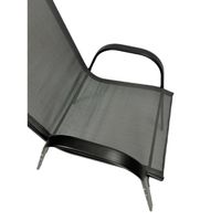 KRZESŁO OGRODOWE szare TARASOWE na balkon WYGODNE stal SIEDZISKO fotel