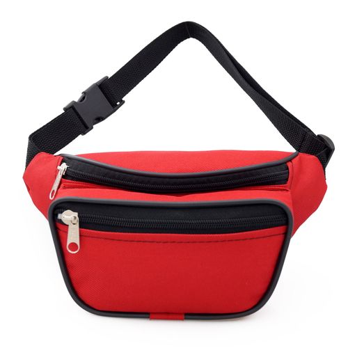 NERKA saszetka biodrówka damska polska matowa N083 czerwona na Arena.pl