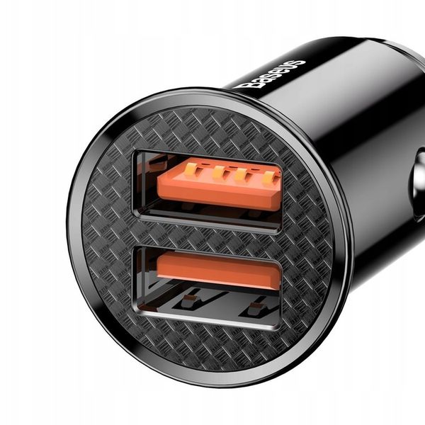 Ładowarka samochodowa Baseus Circular 2xUSB QC3.0 5A 30W (czarna) zdjęcie 5