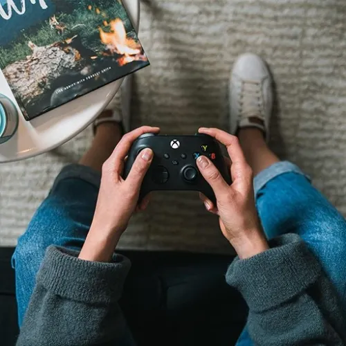 Gamepad KONTROLER XBOX ONE / SERIES S X / PC / CZARNY - CARBON BLACK PAD na Arena.pl