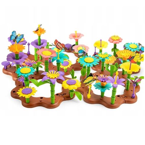 KLOCKI KONSTRUKCYJNE KWIATY 272 ELEMENTY KREATYWNY ZESTAW W PUDEŁKU PREZENT na Arena.pl