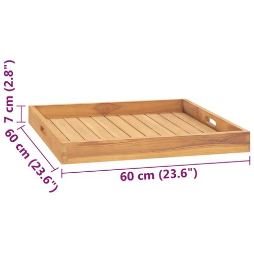 Taca, 60x60 cm, lite drewno tekowe na Arena.pl
