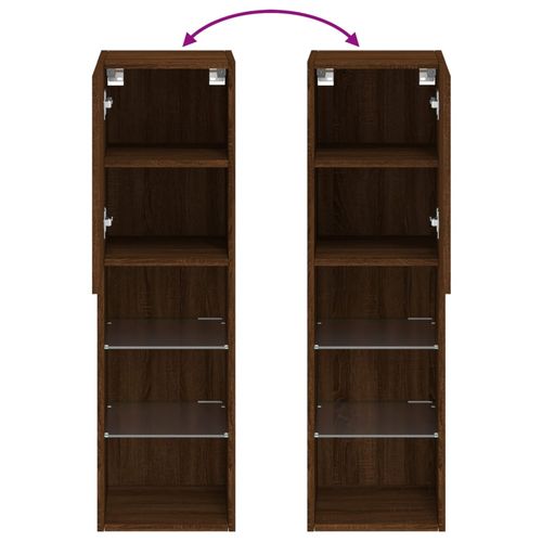 Szafka TV z LED, brązowy dąb, 30,5x30x102 cm na Arena.pl