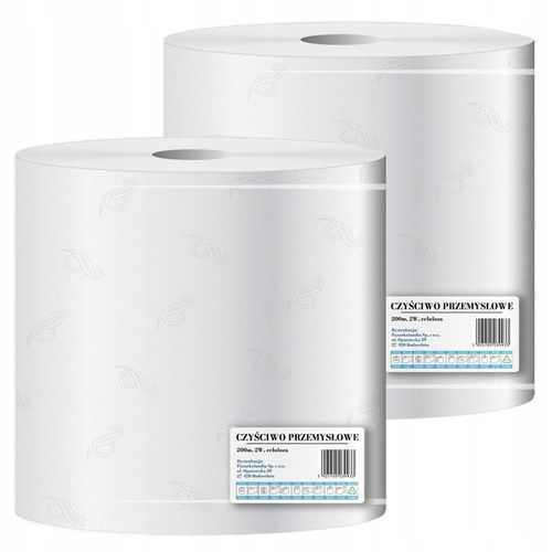 CZYŚCIWO przemysłowe DUŻY RĘCZNIK PAPIEROWY 2W celuloza rolka 2 sztuki 200m na Arena.pl
