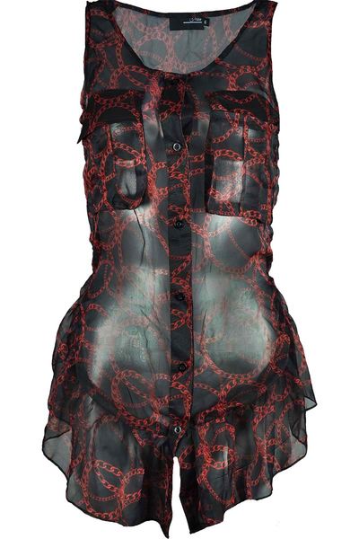 Zwiewna szyfonowa bluzka - 34 / XS zdjęcie 1