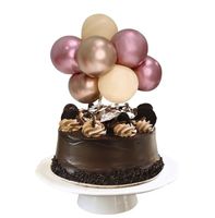 TOPPER BALONOWY NA TORT RÓŻOWO ZŁOTY DEKORACJA NA IMPREZĘ URODZINOWĄ