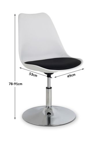 Fotel hoker Coco 3 biały na Arena.pl