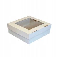 Pudeło karton na muffiny 30x30x10 cm z okienkiem MOCNY karton na babeczki