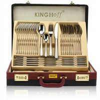 ZESTAW SZTUĆCE KOMPLET WALIZKA SREBRNE 72 KINGHOFF