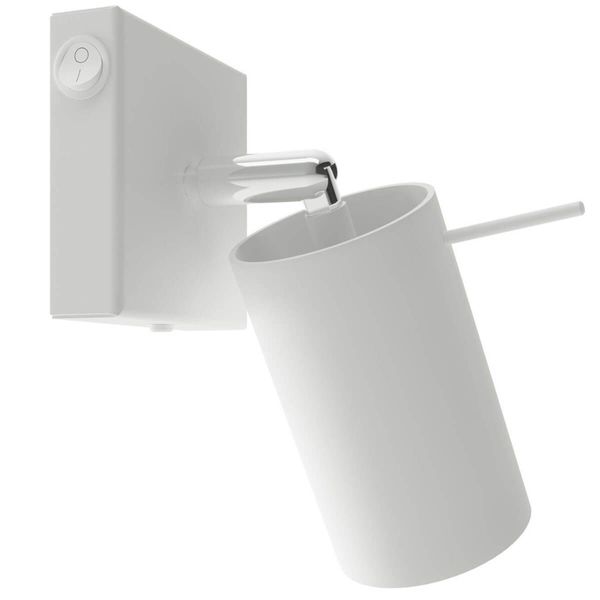 Biała lampa ścienna SL.1024 metalowy reflektorek do czytania zdjęcie 1