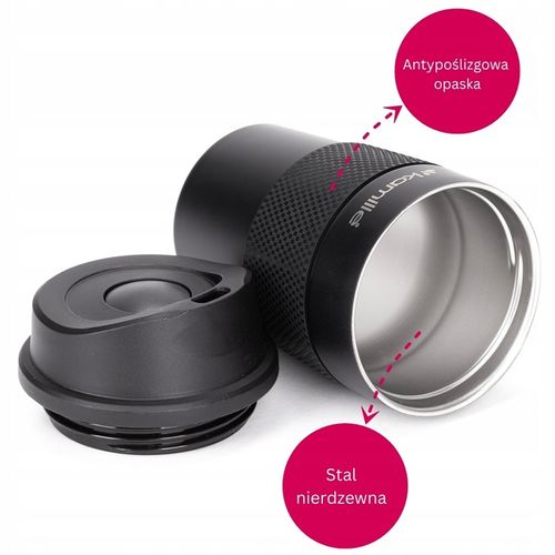 KUBEK TERMICZNY TERMOS STALOWY BIDON 360ml na kawę KAMILLE na Arena.pl