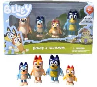 ZESTAW FIGUREK BLUEY BINGO - 4 SZT RODZINKA BLUE