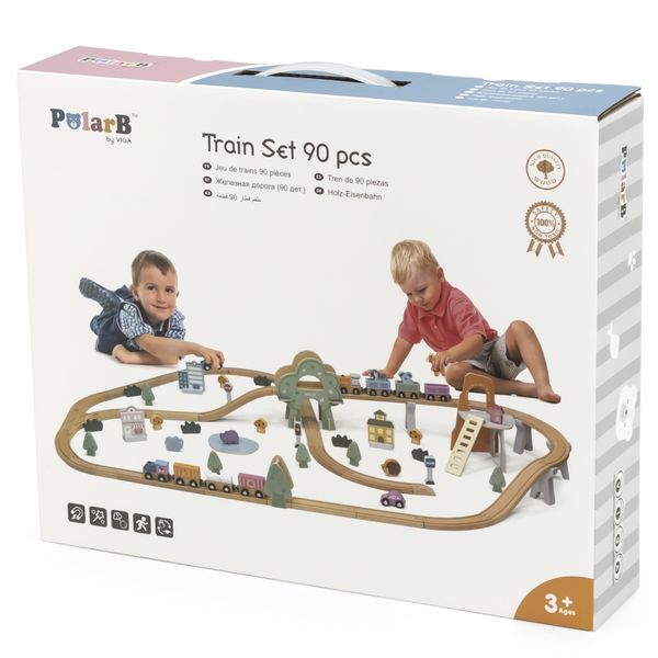 VIGA 44067 PolaB Zestaw Pociąg 90 elementów zdjęcie 2