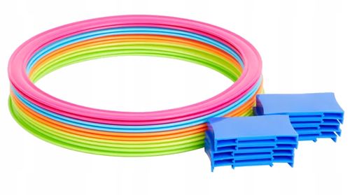 GRA DO SKAKANIA W KLASY PIERSCIENIE OBRĘCZE 10 EL. KOLOROWE KOŁA I ŁĄCZNIKI na Arena.pl