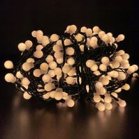 LAMPKI CHOINKOWE KULKI 300LED KULECZKI CIEPŁE ŚWIATŁO 30m - STAŁE ŚWIECENIE