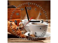 30X30CM ZEGAR KAWA OBRAZ DREWNO