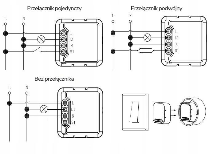 OXT Mini Przekaźnik 1 Obwód WiFi TUYA 10A zdjęcie 8